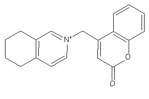 4-(5,6,7,8-tetrahydroisoquinolin-2-ium-2-ylmethyl)coumarin