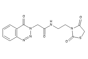 N-[2-(2,4-diketothiazolidin-3-yl)ethyl]-2-(4-keto-1,2,3-benzotriazin-3-yl)acetamide