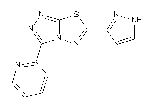 Image of 6-(1H-pyrazol-3-yl)-3-(2-pyridyl)-[1,2,4]triazolo[3,4-b][1,3,4]thiadiazole