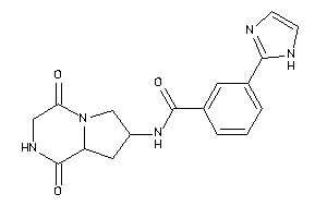 Image of N-(1,4-diketo-2,3,6,7,8,8a-hexahydropyrrolo[1,2-a]pyrazin-7-yl)-3-(1H-imidazol-2-yl)benzamide