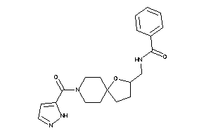 N-[[8-(1H-pyrazole-5-carbonyl)-4-oxa-8-azaspiro[4.5]decan-3-yl]methyl]benzamide