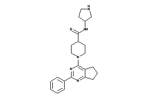 1-(2-phenyl-6,7-dihydro-5H-cyclopenta[d]pyrimidin-4-yl)-N-pyrrolidin-3-yl-isonipecotamide