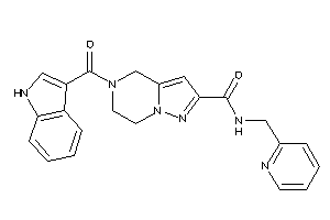 5-(1H-indole-3-carbonyl)-N-(2-pyridylmethyl)-6,7-dihydro-4H-pyrazolo[1,5-a]pyrazine-2-carboxamide