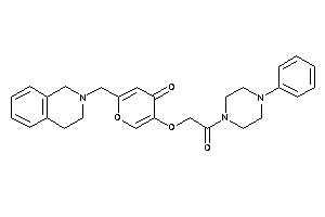 2-(3,4-dihydro-1H-isoquinolin-2-ylmethyl)-5-[2-keto-2-(4-phenylpiperazino)ethoxy]pyran-4-one