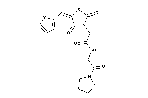 2-[2,4-diketo-5-(2-thenylidene)thiazolidin-3-yl]-N-(2-keto-2-pyrrolidino-ethyl)acetamide