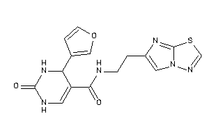 Image of 4-(3-furyl)-N-(2-imidazo[2,1-b][1,3,4]thiadiazol-6-ylethyl)-2-keto-3,4-dihydro-1H-pyrimidine-5-carboxamide