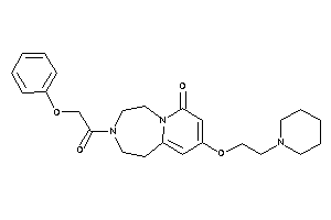 Image of 3-(2-phenoxyacetyl)-9-(2-piperidinoethoxy)-1,2,4,5-tetrahydropyrido[2,1-g][1,4]diazepin-7-one