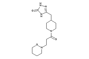 3-[[1-[3-(oxazinan-2-yl)propanoyl]-4-piperidyl]methyl]-1,4-dihydro-1,2,4-triazol-5-one