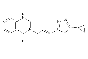 3-[2-[(5-cyclopropyl-1,3,4-thiadiazol-2-yl)imino]ethyl]-1,2-dihydroquinazolin-4-one