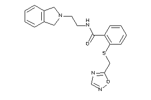 N-(2-isoindolin-2-ylethyl)-2-(1,2,4-oxadiazol-5-ylmethylthio)benzamide