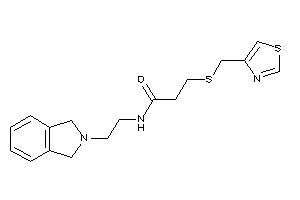 N-(2-isoindolin-2-ylethyl)-3-(thiazol-4-ylmethylthio)propionamide