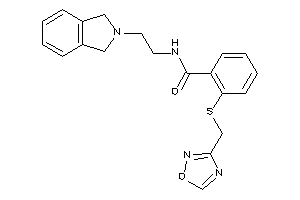 N-(2-isoindolin-2-ylethyl)-2-(1,2,4-oxadiazol-3-ylmethylthio)benzamide