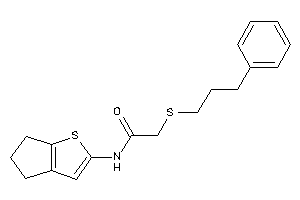 N-(5,6-dihydro-4H-cyclopenta[b]thiophen-2-yl)-2-(3-phenylpropylthio)acetamide