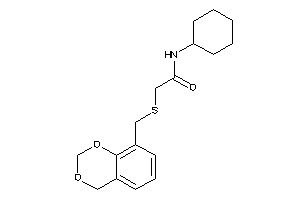 2-(4H-1,3-benzodioxin-8-ylmethylthio)-N-cyclohexyl-acetamide