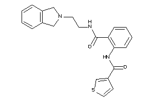 N-[2-(2-isoindolin-2-ylethylcarbamoyl)phenyl]thiophene-3-carboxamide