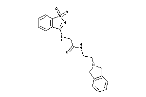 2-[(1,1-diketo-1,2-benzothiazol-3-yl)amino]-N-(2-isoindolin-2-ylethyl)acetamide