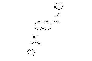 N-[[7-[2-(thiazol-2-ylthio)acetyl]-6,8-dihydro-5H-2,7-naphthyridin-4-yl]methyl]-2-(3-thienyl)acetamide