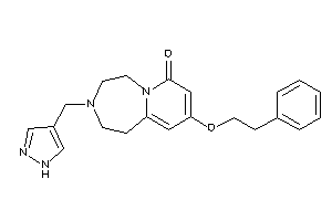 9-phenethyloxy-3-(1H-pyrazol-4-ylmethyl)-1,2,4,5-tetrahydropyrido[2,1-g][1,4]diazepin-7-one
