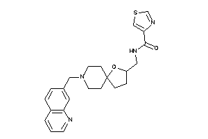 Image of N-[[8-(7-quinolylmethyl)-4-oxa-8-azaspiro[4.5]decan-3-yl]methyl]thiazole-4-carboxamide