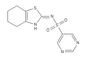 N-(4,5,6,7-tetrahydro-3H-1,3-benzothiazol-2-ylidene)pyrimidine-5-sulfonamide