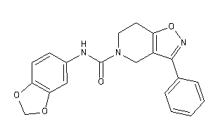 Image of N-(1,3-benzodioxol-5-yl)-3-phenyl-6,7-dihydro-4H-isoxazolo[4,5-c]pyridine-5-carboxamide