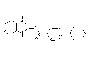 Image of N-(1,3-dihydrobenzimidazol-2-ylidene)-4-piperazino-benzamide