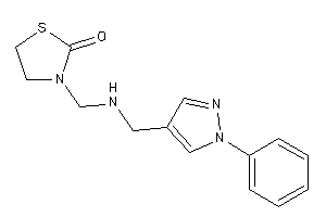 3-[[(1-phenylpyrazol-4-yl)methylamino]methyl]thiazolidin-2-one