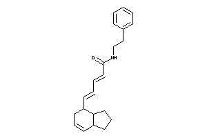 5-(2,3,3a,4,5,7a-hexahydro-1H-inden-4-yl)-N-phenethyl-penta-2,4-dienamide