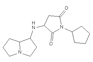 Image of 1-cyclopentyl-3-(pyrrolizidin-1-ylamino)pyrrolidine-2,5-quinone