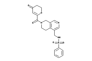 Image of N-[[7-(4-keto-2,3-dihydropyran-6-carbonyl)-6,8-dihydro-5H-2,7-naphthyridin-4-yl]methyl]benzenesulfonamide