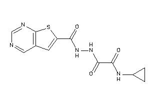 N-cyclopropyl-2-keto-2-[N'-(thieno[2,3-d]pyrimidine-6-carbonyl)hydrazino]acetamide