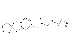 Image of N-spiro[1,3-benzodioxole-2,1'-cyclopentane]-5-yl-2-(4H-1,2,4-triazol-3-ylthio)acetamide