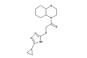 1-(2,3,4a,5,6,7,8,8a-octahydrobenzo[b][1,4]oxazin-4-yl)-2-[(5-cyclopropyl-4H-1,2,4-triazol-3-yl)thio]ethanone