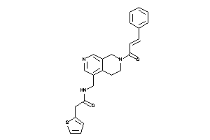 N-[(7-cinnamoyl-6,8-dihydro-5H-2,7-naphthyridin-4-yl)methyl]-2-(2-thienyl)acetamide