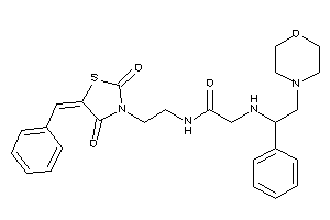 N-[2-(5-benzal-2,4-diketo-thiazolidin-3-yl)ethyl]-2-[(2-morpholino-1-phenyl-ethyl)amino]acetamide