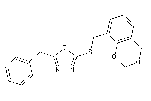 2-(4H-1,3-benzodioxin-8-ylmethylthio)-5-benzyl-1,3,4-oxadiazole