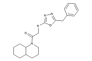 1-(3,4,4a,5,6,7,8,8a-octahydro-2H-quinolin-1-yl)-2-[(5-benzyl-1,3,4-oxadiazol-2-yl)thio]ethanone