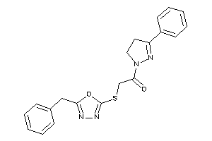 2-[(5-benzyl-1,3,4-oxadiazol-2-yl)thio]-1-(3-phenyl-2-pyrazolin-1-yl)ethanone