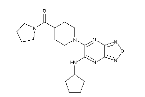 Image of [1-[5-(cyclopentylamino)furazano[3,4-b]pyrazin-6-yl]-4-piperidyl]-pyrrolidino-methanone