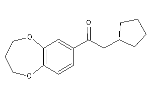 2-cyclopentyl-1-(3,4-dihydro-2H-1,5-benzodioxepin-7-yl)ethanone