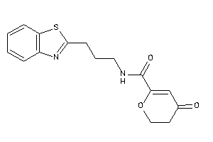 Image of N-[3-(1,3-benzothiazol-2-yl)propyl]-4-keto-2,3-dihydropyran-6-carboxamide