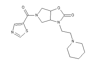 3-(2-piperidinoethyl)-5-(thiazole-5-carbonyl)-3a,4,6,6a-tetrahydropyrrolo[3,4-d]oxazol-2-one