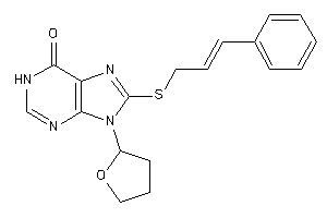 8-(cinnamylthio)-9-(tetrahydrofuryl)hypoxanthine