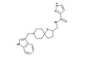 N-[[8-(1H-indol-3-ylmethyl)-4-oxa-8-azaspiro[4.5]decan-3-yl]methyl]-1H-pyrazole-3-carboxamide