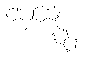 Image of [3-(1,3-benzodioxol-5-yl)-6,7-dihydro-4H-isoxazolo[4,5-c]pyridin-5-yl]-pyrrolidin-2-yl-methanone