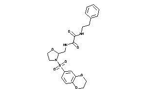 N'-[[3-(2,3-dihydro-1,4-benzodioxin-6-ylsulfonyl)oxazolidin-2-yl]methyl]-N-phenethyl-oxamide