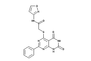 Image of 2-[(2,4-diketo-7-phenyl-1H-pyrimido[4,5-d]pyrimidin-5-yl)thio]-N-isoxazol-3-yl-acetamide