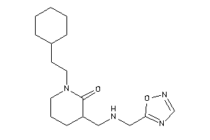 1-(2-cyclohexylethyl)-3-[(1,2,4-oxadiazol-5-ylmethylamino)methyl]-2-piperidone