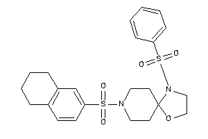 1-besyl-8-tetralin-6-ylsulfonyl-4-oxa-1,8-diazaspiro[4.5]decane