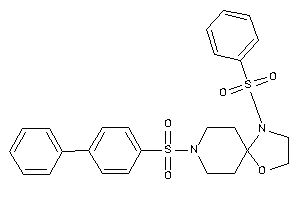 1-besyl-8-(4-phenylphenyl)sulfonyl-4-oxa-1,8-diazaspiro[4.5]decane